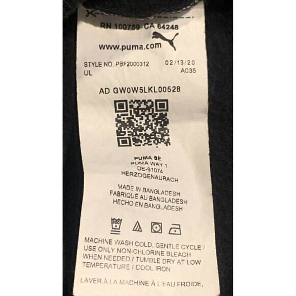 Puma Boys Sweatshirt Youth Size 6 Black Red Graphic Long Sleeve - Picture 8 of 9